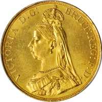 1887年英国5英镑金币。