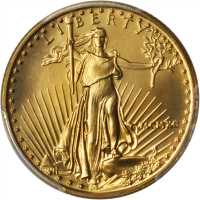 1990 Quarter-Ounce Gold Eagle. MS-69 (PCGS).