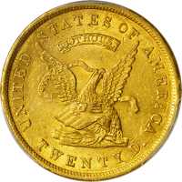 1853 United States Assay Office of Gold $20. K-18. Rarity-2. 900 THOUS. MS-63+ (PCGS). CAC. Gold Shi