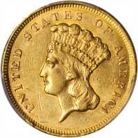 1857-S Three-Dollar Gold Piece. AU Details--Altered Surfaces (PCGS).