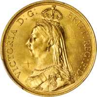 1887年英国2英镑金币。