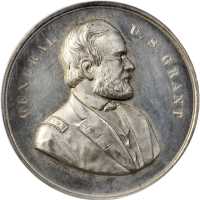1868 Ulysses S. Grant. DeWitt-USG 1868-3. White metal. 51 mm. MS-61 PL (NGC).