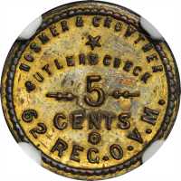 Ohio. 62nd Regiment Ohio Volunteer Militia. Hosmer & Crowther. Schenkman OH-62-5B. Rarity-8. Brass. 
