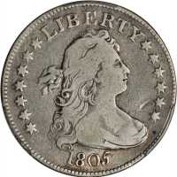 1805 Draped Bust Quarter. B-3. Rarity-2. VG-10 (PCGS).