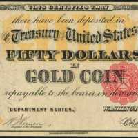 Fr. 1195 (W-2960). 1882 $50 Gold Certificate. PCGS Gem New 66 PPQ.