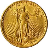 美国1911-S年20美元金币。
