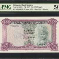 1967-72年马来西亚国家银行1000令吉。