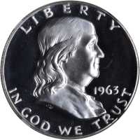 1963 Franklin Half Dollar. Proof-67 Ultra Cameo (NGC).