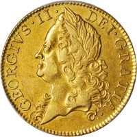 1748年英国乔治二世2几内亚金币。