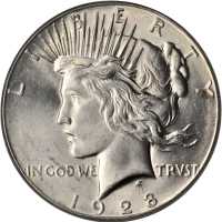 1928 Peace Silver Dollar. MS-62 (PCGS).
