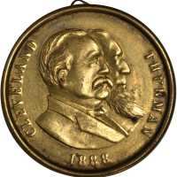 Selection of six interesting 1888 Grover Cleveland pieces.