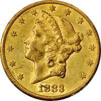 1883-CC Liberty Head Double Eagle. AU-50 (PCGS).