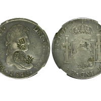 1834年墨西哥1816年8 Reals 银币(加盖菲律宾)，NGC VF Details。Ray Czahor藏品