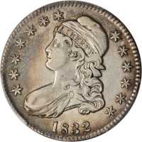 1832 Capped Bust Half Dollar. O-106. Rarity-1. Small Letters. EF-40 (PCGS).