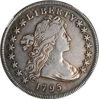1795 Draped Bust Silver Dollar. BB-52, B-15. Rarity-2. Centered Bust. VF Details--Whizzed (NGC).