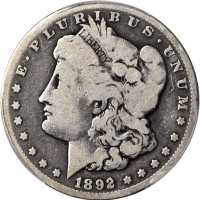 1892-CC Morgan Silver Dollar. Good-4 (PCGS).