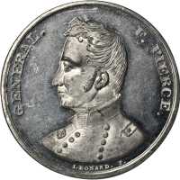 1852 Franklin Pierce. DeWitt-FP 1852-1. White metal. 41 mm. MS-63 DPL (NGC).
