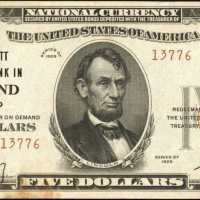 Oakland, Maryland. $5 1929 Ty. 2. Fr. 1800-2. The Garrett NB. Charter #13776. About Uncirculated.