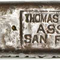 California--San Francisco. Thomas Price & Son, Assayers. Silver Ingot. 52.6 x13.5 x 10.0mm. 63.52 gr