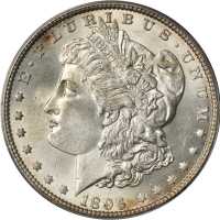 1896 Morgan Silver Dollar. VAM-4. Top 100 Variety. Doubled Die Obverse, Doubled Stars. MS-63 (ANACS)