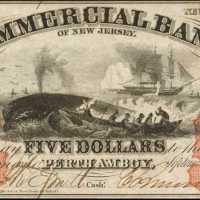 Perth Amboy, New Jersey. Commercial Bank of New Jersey. September 1, 1856. $5. About Uncirculated. W