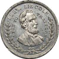 1864 Abraham Lincoln. DeWitt-AL 1864-7. White metal. 31.1 mm. Mint State.