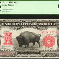 Fr. 122. 1901 $10 Legal Tender Note. PCGS Gem New 65 PPQ.