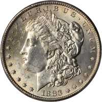 1883-CC Morgan Silver Dollar. Unc Details--Cleaned (PCGS).
