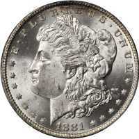 1881-O Morgan Silver Dollar. MS-64 (PCGS). Gold Shield Holder.