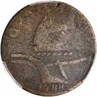 1788 New Jersey Copper. Maris 67-v, W-5510. Rarity-1. Horses Head Right, Brushed Mane. VF Details--E
