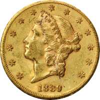 1889-CC Liberty Head Double Eagle. AU-53 (PCGS).