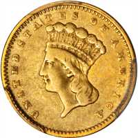 1864 Gold Dollar. VF-25 (PCGS).