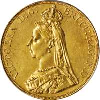 1887年英国5英镑金币。