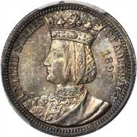 1893 Isabella Quarter. MS-65 (PCGS).