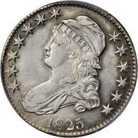 1825 Capped Bust Half Dollar. O-107. Rarity-2. AU Details--Cleaned (PCGS).