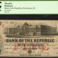 Lot of (5) Graded Obsolete Notes. Various States.