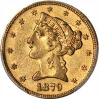 1879 Liberty Head Half Eagle. MS-61 (PCGS).