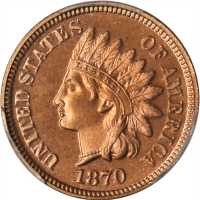 1870 Indian Cent. Proof. Unc Details--Questionable Color (PCGS).