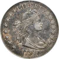 1797 Draped Bust Half Dollar. Small Eagle. O-101a, T-1. Rarity-4+. VF-30 (PCGS). OGH.