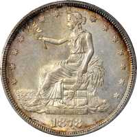 1878-S Trade Dollar. MS-64 (PCGS). Gold Shield Holder.