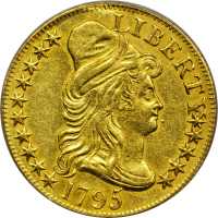 1795 Capped Bust Right Half Eagle. Small Eagle. BD-3. Rarity-3+. Genuine--Damage (PCGS).