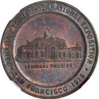 1915 Panama-Pacific International Exposition. State Fund Dollar--Louisiana. Bronze. 38 mm. HK-406. R