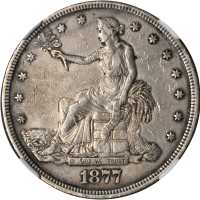 1877 Trade Dollar. AU Details--Improperly Cleaned (NGC).