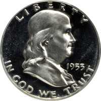 1953 Franklin Half Dollar. Proof-68 Cameo (PCGS). CAC.