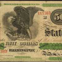 Fr. 212. (W-2680) 1864 $50 Interest Bearing Note. PCGS Fine 15.