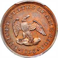 1836 Pattern and Experimental Coins. Pattern Two Cents. Judd-54, Pollock-57. Rarity-6-. Copper. Plai