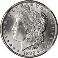 1883-CC Morgan Silver Dollar. MS-66+ (NGC). CAC.