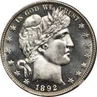 1892-O Barber Half Dollar. Specimen-66 * (NGC).