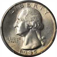 1935-S Washington Quarter. MS-66 (PCGS).