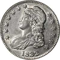 1832 Capped Bust Half Dollar. O-106. Rarity-1. Small Letters. AU-58 (NGC).